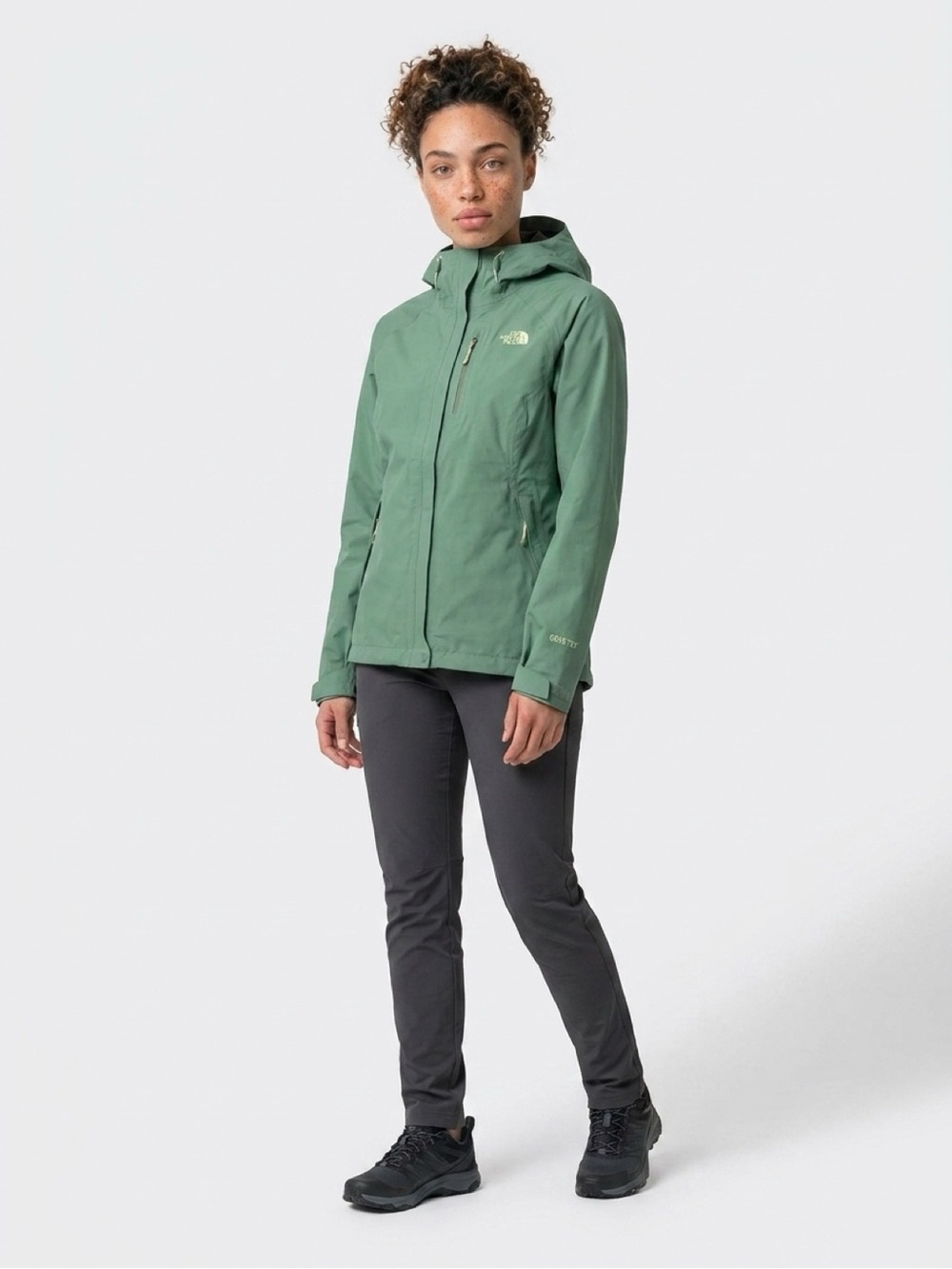 The North Face Women's Sage Green Waterproof Hooded Ski Jacket